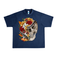 Navy skull kinda emotionless kinda emotional Urban Heavy Tee - FaDigitalArtStudio