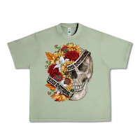 Oil Green skull kinda emotionless kinda emotional Urban Heavy Tee - FaDigitalArtStudio