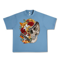 Pebble Blue skull kinda emotionless kinda emotional Urban Heavy Tee - FaDigitalArtStudio
