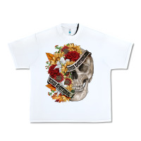 White skull kinda emotionless kinda emotional Urban Heavy Tee - FaDigitalArtStudio