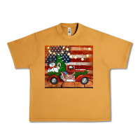 Peanut Butter christmas truck with american flag Urban Heavy Tee - Jasminsmagicworld