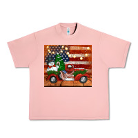 Salmon christmas truck with american flag Urban Heavy Tee - Jasminsmagicworld