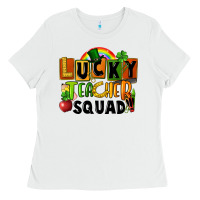 White lucky teacher squad St. Patricks Day Ladies Tee - FaDigitalArtStudio