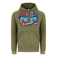 Vintage Olive American babe Vintage Hoodie - CowhideDigitalArt