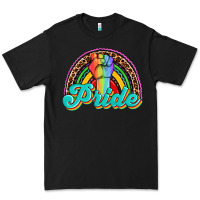 Black pride rainbow Premium Tee - OliviaCreatesArt