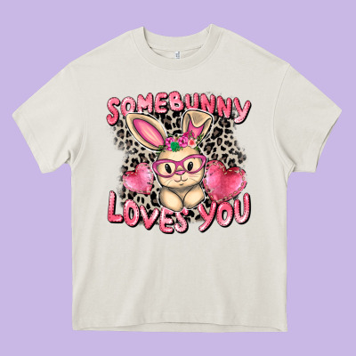 Somebunny Loves You Easter Day Heavy Core Tee Designed By Cowgirlartshop
