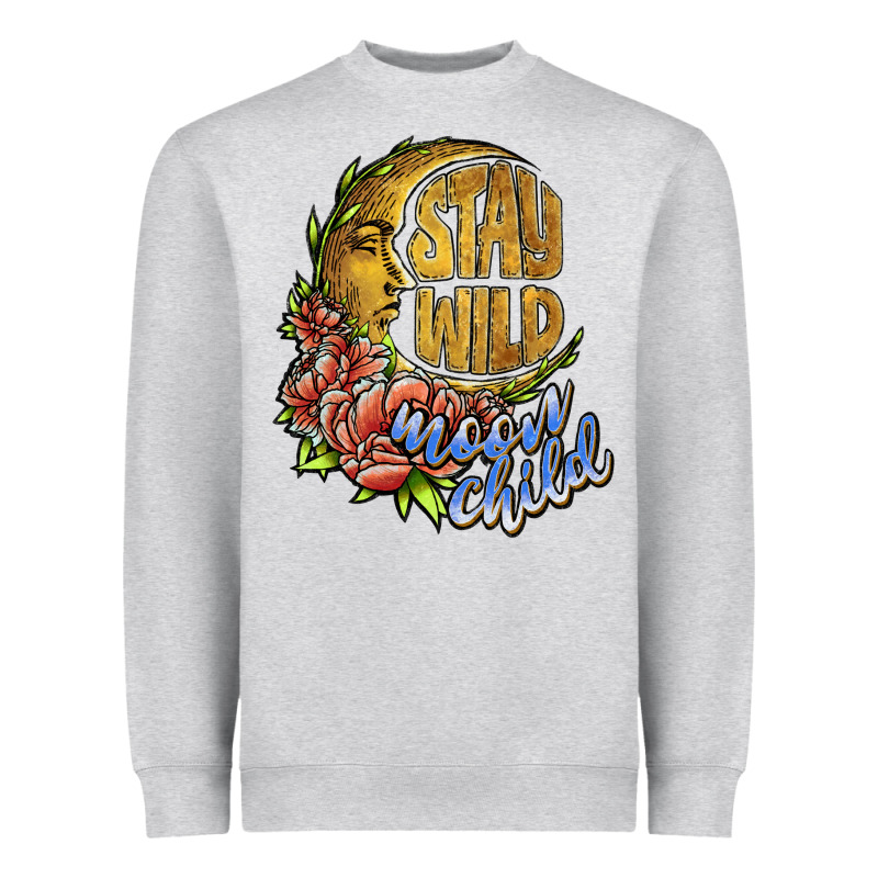 Stay Wild Moon Child Heavyweight Sweatshirt by JahusDesignShop | Teevron