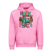 Fuchsia Pink home is where we park it Urban Hoodie - RanaPortraitStore