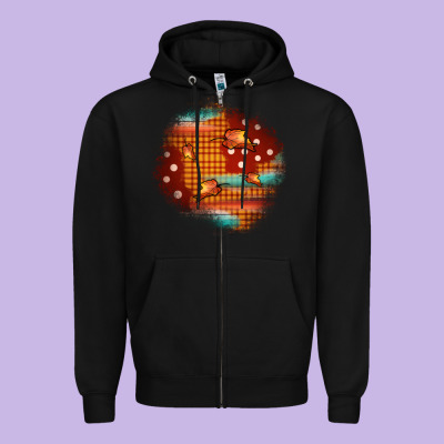 Fall Patch Zipper Hoodie Designed By Jahusdesignshop