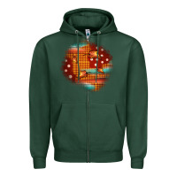 Sports Green fall patch Zipper Hoodie - JahusDesignShop