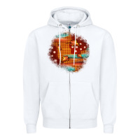 White fall patch Zipper Hoodie - JahusDesignShop