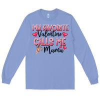 Colony Blue love message with cupid and hearts Long Sleeve Tee - CowhideDigitalArt