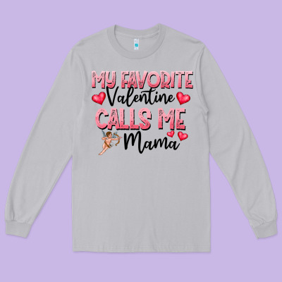 Love Message With Cupid And Hearts Long Sleeve Tee Designed By Cowhidedigitalart