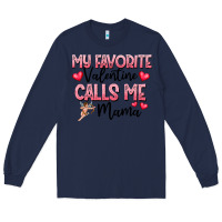 Navy love message with cupid and hearts Long Sleeve Tee - CowhideDigitalArt