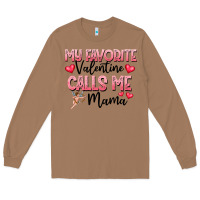 Toasted Coconut love message with cupid and hearts Long Sleeve Tee - CowhideDigitalArt