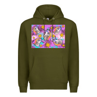 Army Green unicorn Premium Hoodie - Artiststas