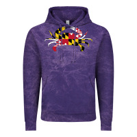 Cloud Purple Maryland Crab State Pride Flag Vintage Hoodie - maiPhamDesign