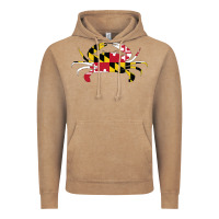 Vintage Coffee Maryland Crab State Pride Flag Vintage Hoodie - maiPhamDesign
