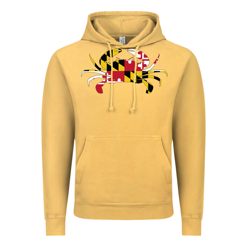 Maryland Crab State Pride Flag Vintage Hoodie by maiPhamDesign | Teevron