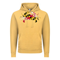 Vintage Mustard Maryland Crab State Pride Flag Vintage Hoodie - maiPhamDesign
