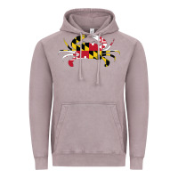 Vintage Zinc Maryland Crab State Pride Flag Vintage Hoodie - maiPhamDesign