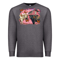 Charcoal Heather valentine's day barn and black angus with charolais Premium Sweatshirt - RanaPortraitStore