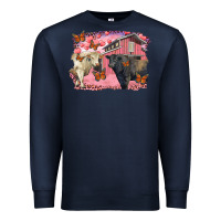 Navy valentine's day barn and black angus with charolais Premium Sweatshirt - RanaPortraitStore