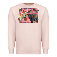 Pale Pink valentine's day barn and black angus with charolais Premium Sweatshirt - RanaPortraitStore