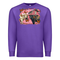 Purple valentine's day barn and black angus with charolais Premium Sweatshirt - RanaPortraitStore