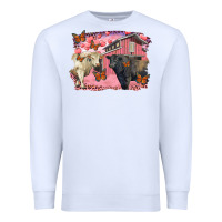 White valentine's day barn and black angus with charolais Premium Sweatshirt - RanaPortraitStore
