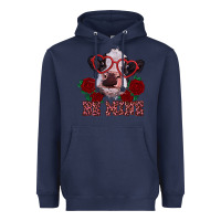 Navy be mine valentine's day calf Heavyweight Hoodie - RanaPortraitStore