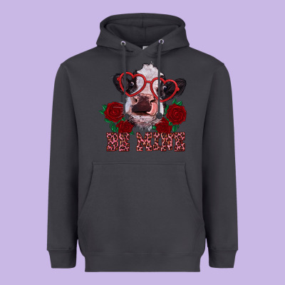 Be Mine Valentine's Day Calf Heavyweight Hoodie Designed By Ranaportraitstore