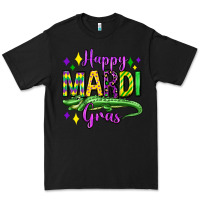 Black happy mardi gras alligator olivia Premium Tee - OliviaCreatesArt