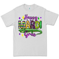 Dove Grey happy mardi gras alligator olivia Premium Tee - OliviaCreatesArt