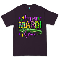 Plum happy mardi gras alligator olivia Premium Tee - OliviaCreatesArt