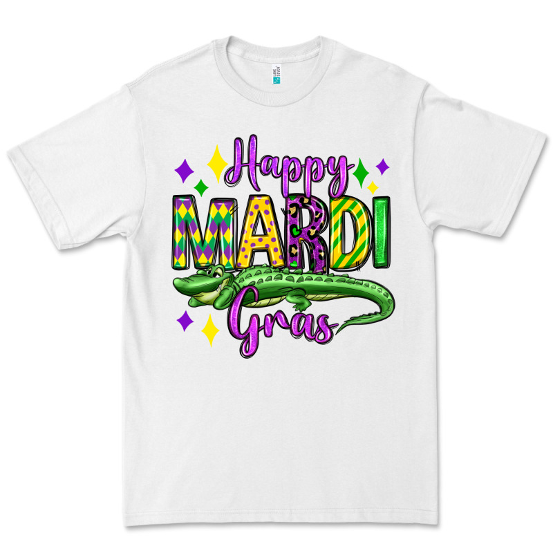 Happy Mardi Gras Alligator Olivia Premium Tee by OliviaCreatesArt | Teevron