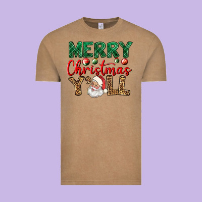Merry Christmas Y'all Vintage Tee Designed By Bundleandbundleshop