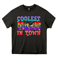 Asphalt Coolest queer in town Heavy Core Tee - CowGirlArtShop