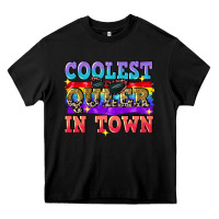 Black Coolest queer in town Heavy Core Tee - CowGirlArtShop