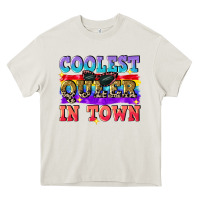 Cream Coolest queer in town Heavy Core Tee - CowGirlArtShop