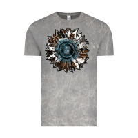 Cloud Rock cowhide leopard and  leather sunflower Vintage Tee - RanaPortraitStore