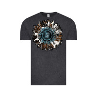Vintage Black cowhide leopard and  leather sunflower Vintage Tee - RanaPortraitStore