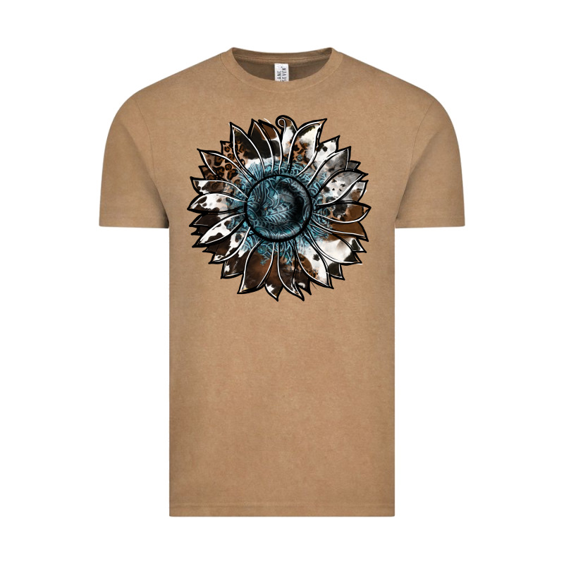 Cowhide Leopard And  Leather Sunflower Vintage Tee by RanaPortraitStore | Teevron