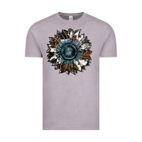 Vintage Zinc cowhide leopard and  leather sunflower Vintage Tee - RanaPortraitStore