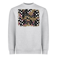 Racing Leopard Backgraund Heavyweight Sweatshirt | Teevron
