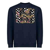Navy racing leopard backgraund Heavyweight Sweatshirt - JahusDesignShop