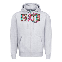 Heather Grey faith Zipper Hoodie - JahusDesignShop