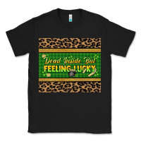 Black Dead inside but feeling lucky 20oz skinny tumbler Classic Tee - HowdyJamesFarm