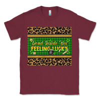 Burgundy Dead inside but feeling lucky 20oz skinny tumbler Classic Tee - HowdyJamesFarm