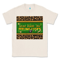Natural Dead inside but feeling lucky 20oz skinny tumbler Classic Tee - HowdyJamesFarm